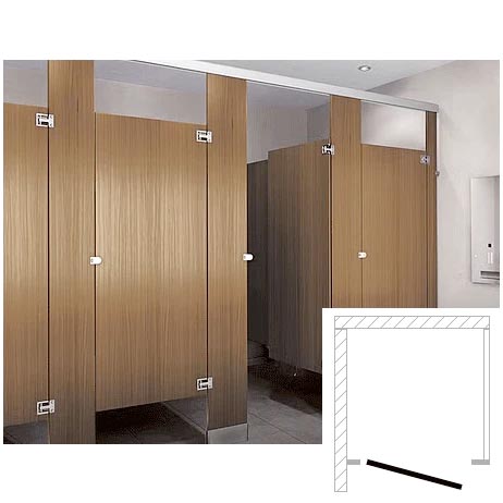 ASI Global Toilet Partition (Plastic Laminate) 1 ADA In Corner (60W x 61-1/4D) ICADA