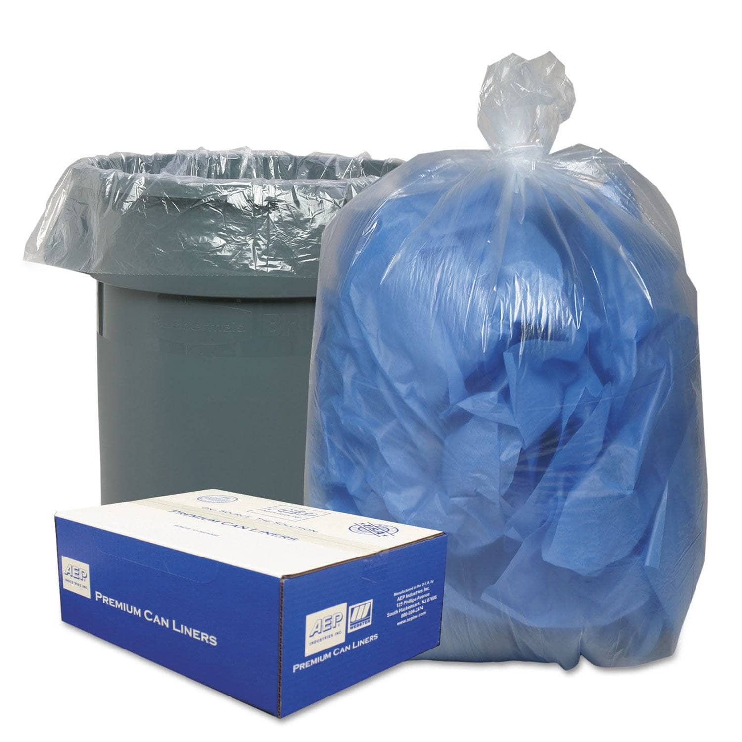 Classic Linear Low-Density Can Liners, 45 Gal, 0.63 Mil, 40 X 46, Clear, 250/Carton - WBI404616C