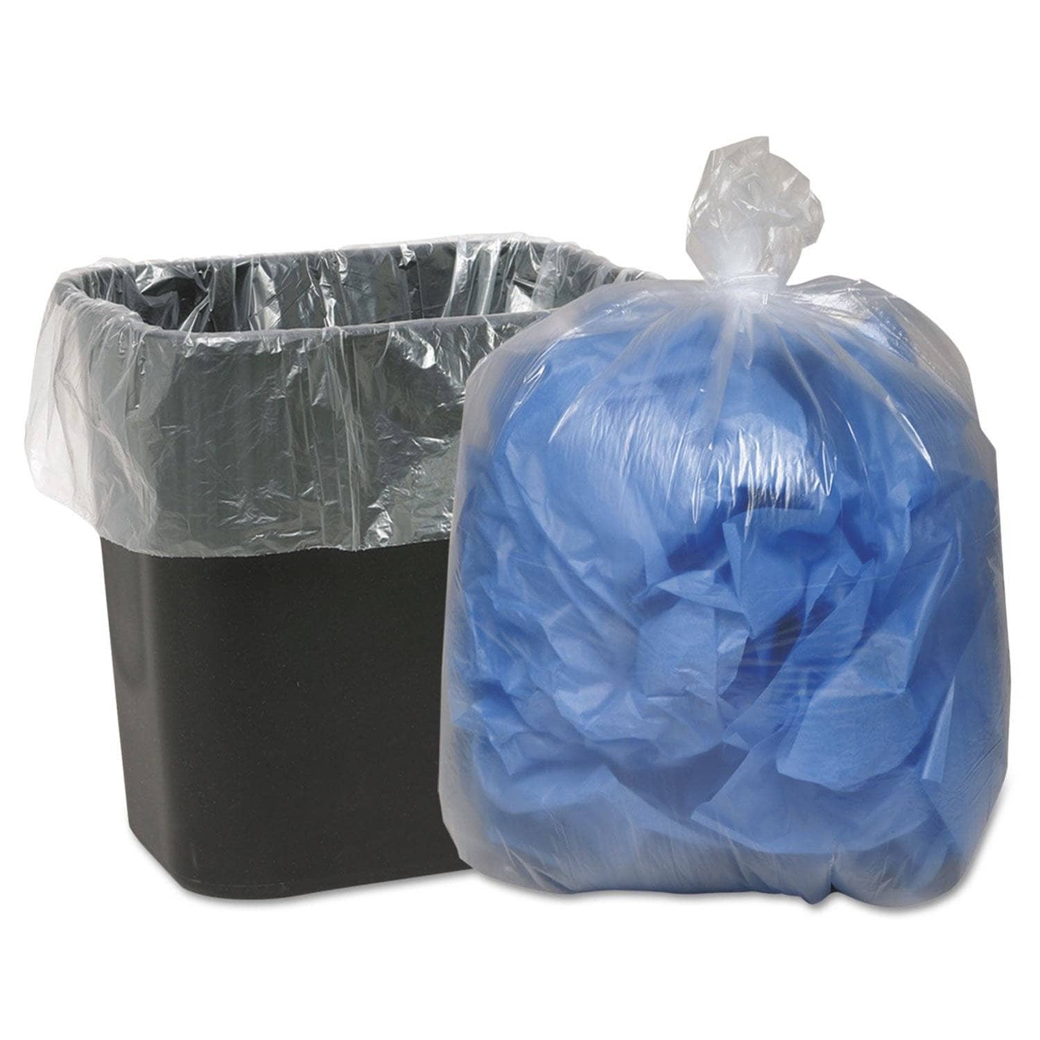 Classic Linear Low-Density Can Liners, 16 Gal, 0.6 Mil, 24 X 33, Clear, 500/Carton - WBI243115C