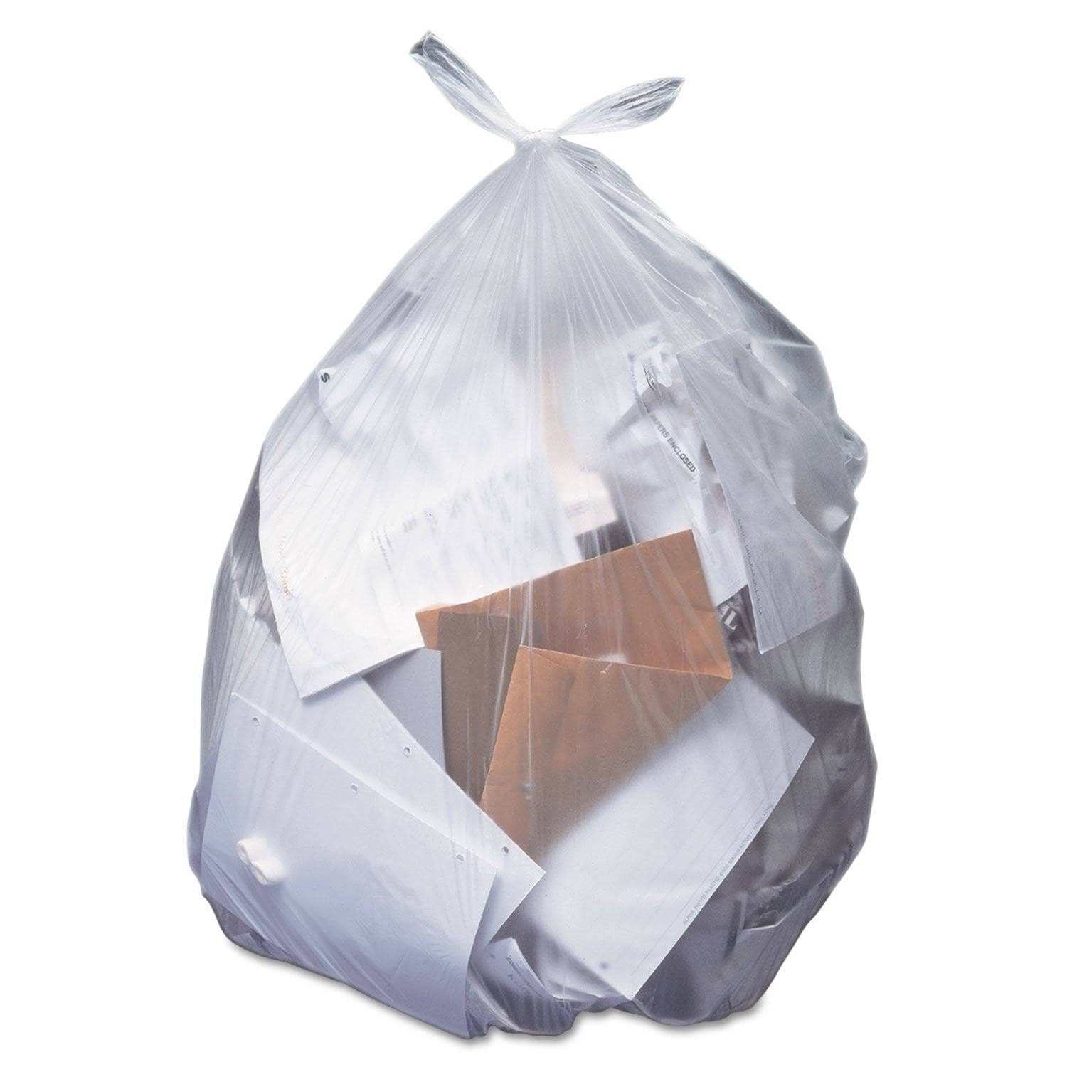 Heritage Linear Low-Density Can Liners, 45 Gal, 1.5 Mil, 40 X 46, Clear, 100/Carton - HERH8046AC