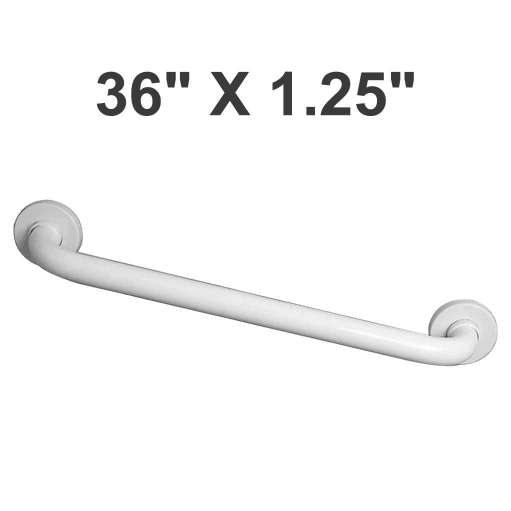 Bobrick B-580616x36 (36 x 1.25) Commercial Grab Bar, 1-1/4 Diameter x 36 Length, Concealed-Mounted, Zinc w/ Vinyl Coating