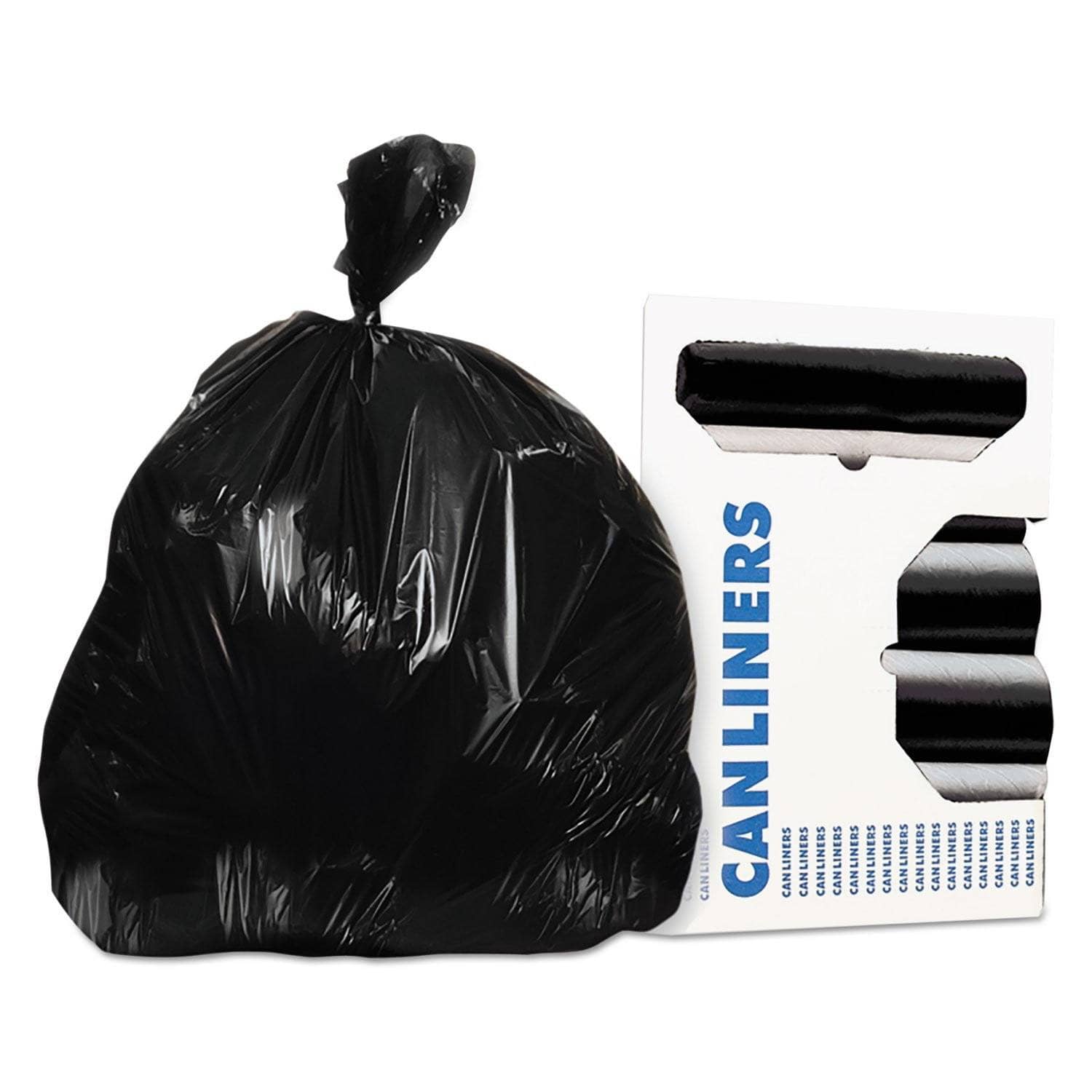 AccuFit Brand Linear Low Density Garbage Can Liners with Precise AccuFit Sizing, Ideal for 23 Gal Cans, 0.9 Mil Thickness, 28 X 45 Dimensions, Black Color, Pack of 200 per Carton - HERH5645TKR01