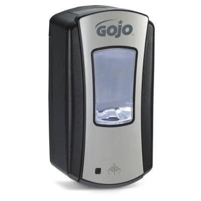 Gojo LTX-12 Black Touch-Free Foam Soap Dispenser with 2PK Plum Antibacterial Refills