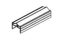 Bradley Aluminum Headrail - Designed for Powder Coated Metal & Stainless Steel 1.25 Thick Pilasters - 37L  - HDWT-A0458-037