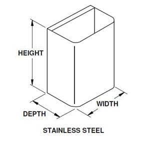 Bradley A05-012000000 12-Gallon Molded Stainless Steel Waste Container Suitable for Model 234 (After January 2nd)
